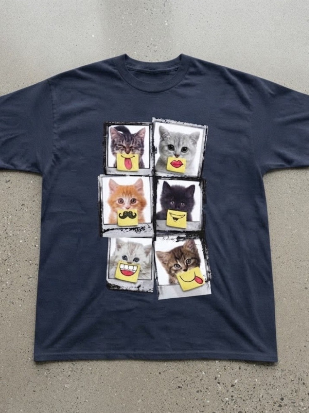Funny Kitten Polaroid Photo Booth Graphic Gildan T-Shirt